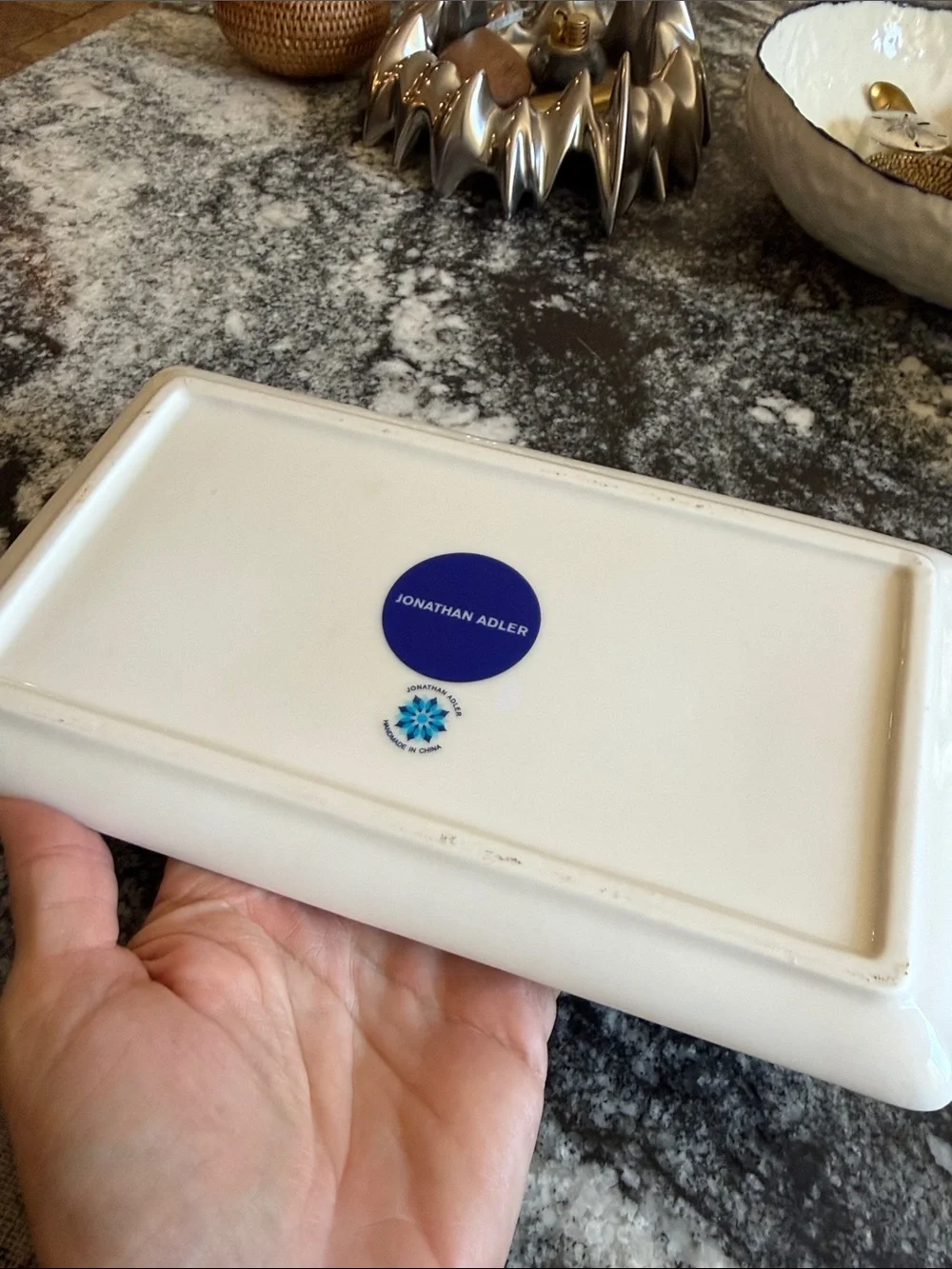 Jonathan Adler Rainbow Leaf Ceramic Catchall Tray